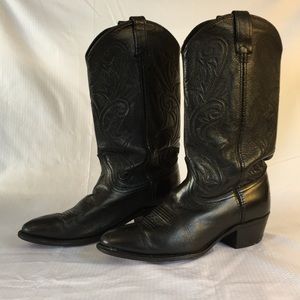 Ladies sz10 Dan Post Black on Black Cowboy Boots